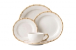 Bamboo 5 Piece Place Setting Made of Ceramic stoneware
Oven, Microwave, Dishwasher, and Freezer Safe
Made in Portugal